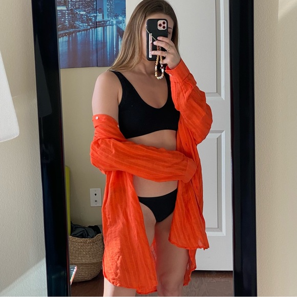 Orange Polo Coverup/Dress/Shirt - Picture 4 of 6